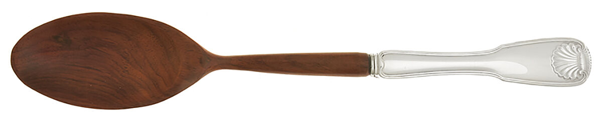 Winterthur (Silverplate, 1982) Salad Serving Spoon with Wooden Bowl HC by Reed & Barton-1
