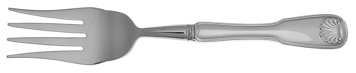 Winterthur (Silverplate, 1982) Cold Meat Fork Large, Stainless Tines HC by Reed & Barton-1