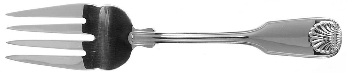 Winterthur (Silverplate, 1982) Medium Solid Cold Meat Serving Fork by Reed & Barton-1