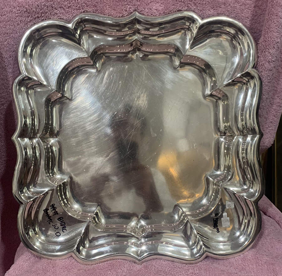 Windsor (Sterling, Hollowware) 13" Square Tray by Reed & Barton-1