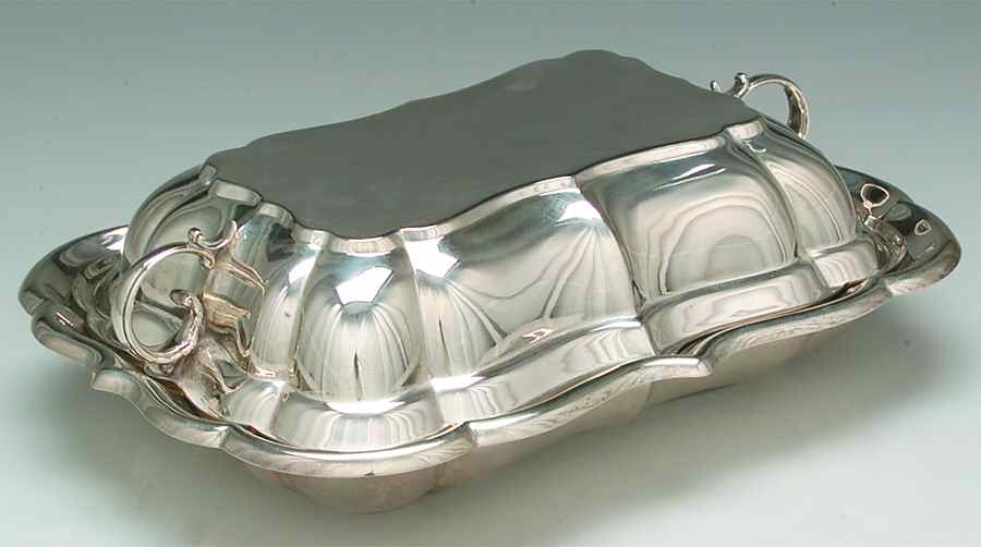 Windsor (Sterling, Hollowware) 11" Rectangular Double Vegetable by Reed & Barton-1