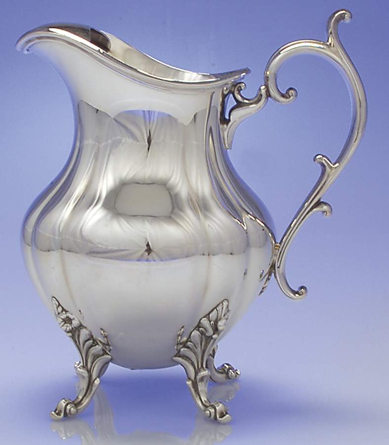 The Winthrop (Plain, Silverplate) Plated Water Pitcher with Ice Lip by Reed & Barton-1