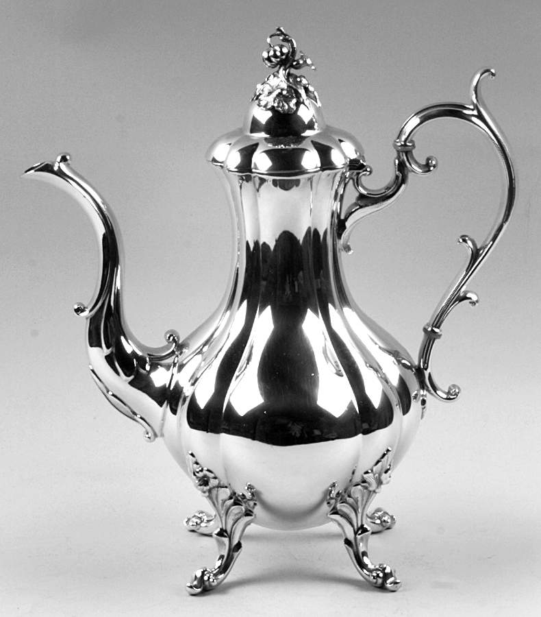 The Winthrop (Plain, Silverplate) Silverplate Coffee Pot by Reed & Barton-1