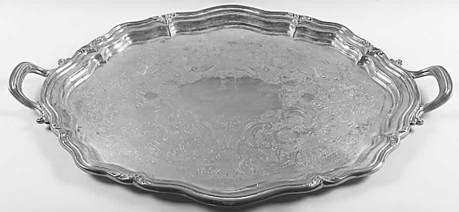 The Winthrop (Plain, Silverplate) Large Silverplate Waiter Tray by Reed & Barton-1