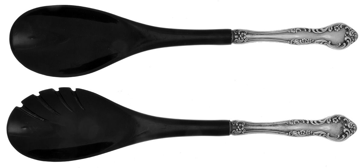 Wisteria (Silverplate, 1966) Plastic Bowl 2-Piece Salad Set by Reed & Barton-1