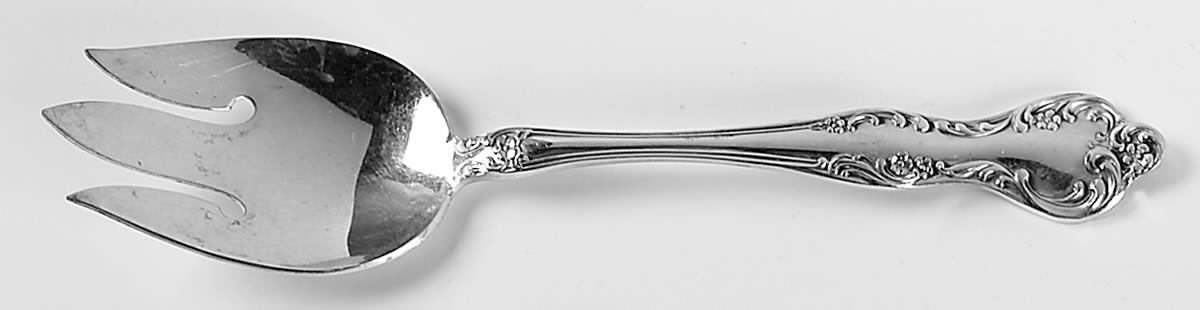 Wisteria (Silverplate, 1966) Solid Salad Serving Fork by Reed & Barton-1