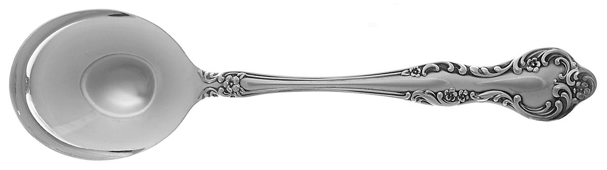 Wisteria (Silverplate, 1966) Round Bowl Soup Spoon (Gumbo) by Reed & Barton-1