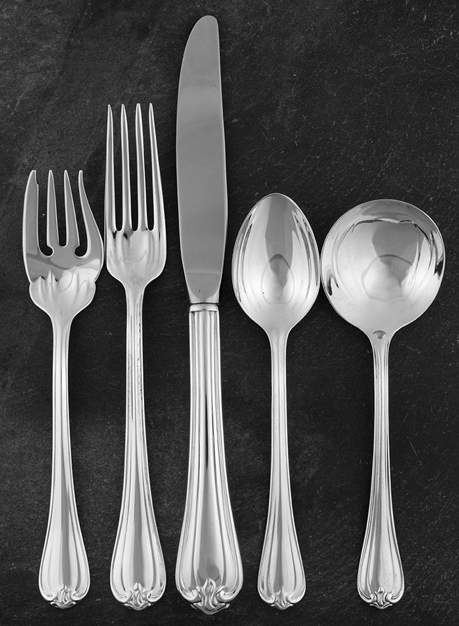 Woodwind (Sterling, 1986) 5 Piece Place Setting by Reed & Barton-1