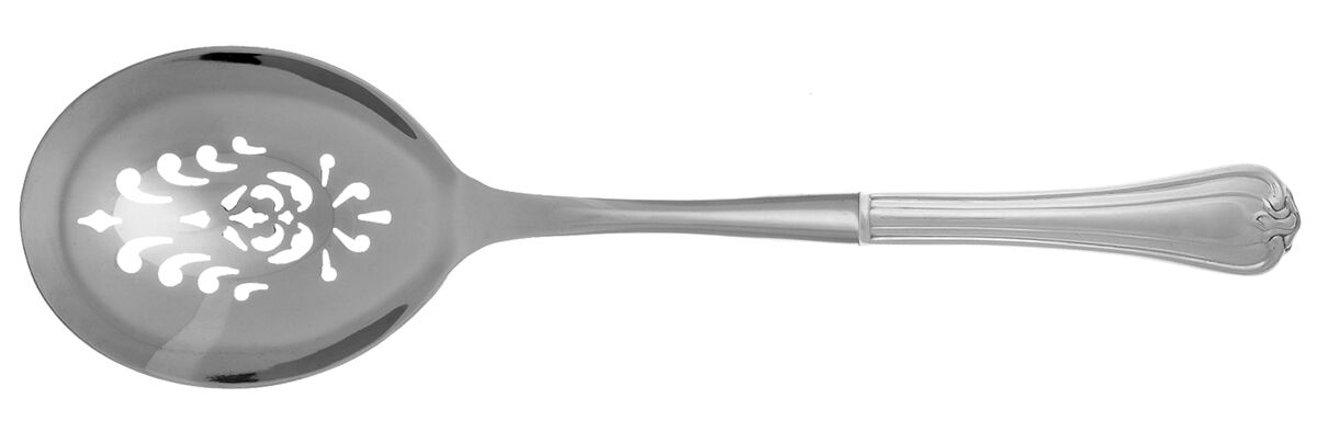 Woodwind (Sterling, 1986) Casserole Spoon with Pierced Stainless Bowl HC by Reed & Barton-1