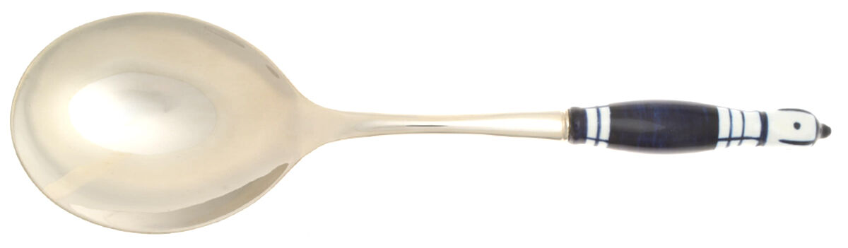 Grill-Blue (Stainless) Casserole Spoon with Smooth Stainless Bowl HC by Rosenthal-1