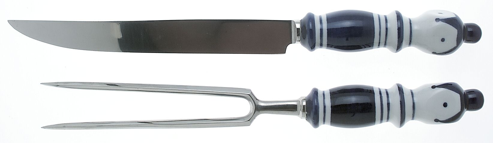 Grill-Blue (Stainless) Large 2-Piece Roast Carving Set w/Stainless Blade by Rosenthal-1