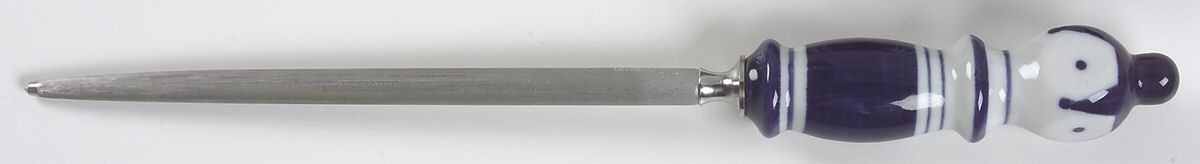 Grill-Blue (Stainless) Large Roast Steel Rod Knife Sharpener by Rosenthal-1
