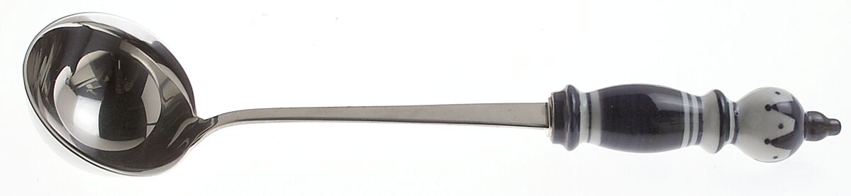 Grill-Blue (Stainless) Soup Ladle with Stainless Bowl by Rosenthal-1