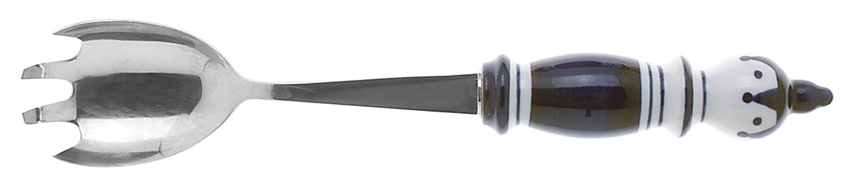 Grill-Blue (Stainless) Salad Serving Fork with Stainless Prongs by Rosenthal-1