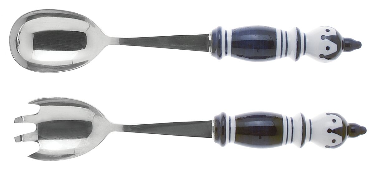 Grill-Blue (Stainless) 2 Pc Salad Set with Stainless Bowl by Rosenthal-1