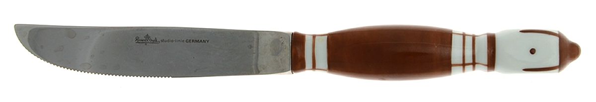 Grill-Brown (Stainless, Ceramic) Individual Steak Knife Hollow Handle by Rosenthal-1