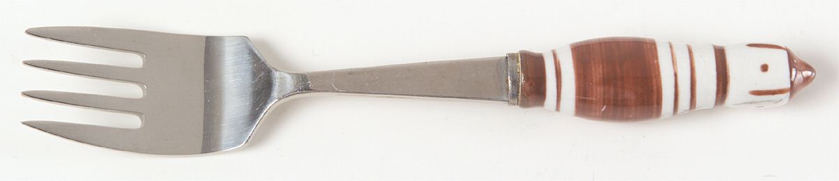 Grill-Brown (Stainless, Ceramic) Individual Salad Fork by Rosenthal-1