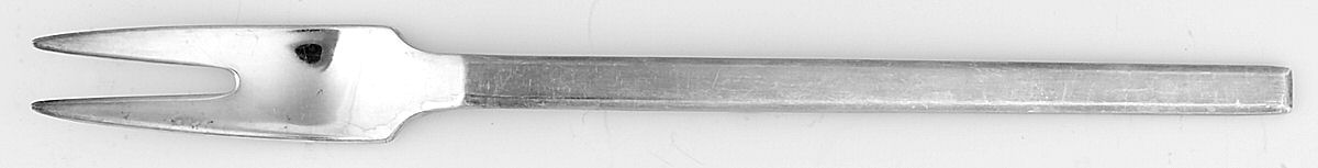 Linear (Silverplate) Large Solid Cold Meat Serving Fork by Rosenthal-1