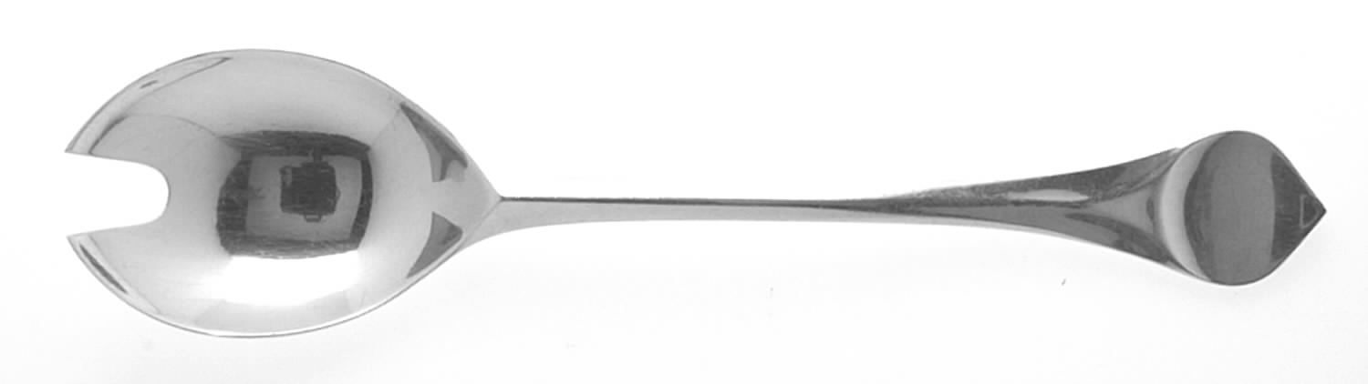 Lotus (Silverplate) Solid Salad Serving Fork by Rosenthal-1