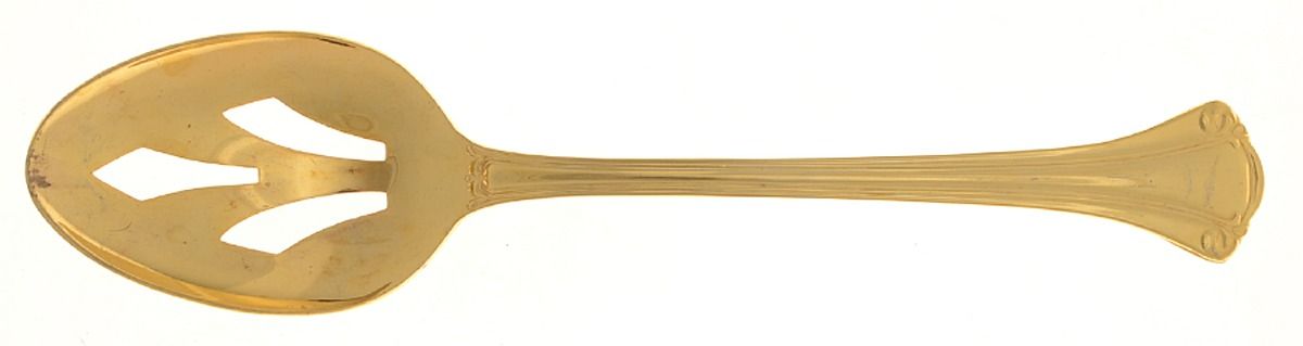 Golden Casino (Electroplate) Pierced Tablespoon (Serving Spoon) by Royal Gallery-1