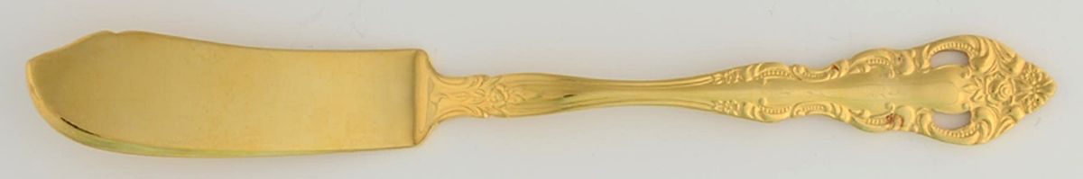 RGL3 (GOLD PLATE) Flat Handle Master Butter Knife by Royal Gallery-1