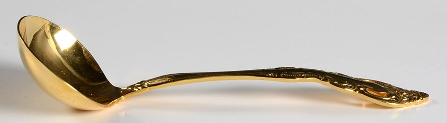 RGL3 (GOLD PLATE) Solid Gravy Ladle by Royal Gallery-1