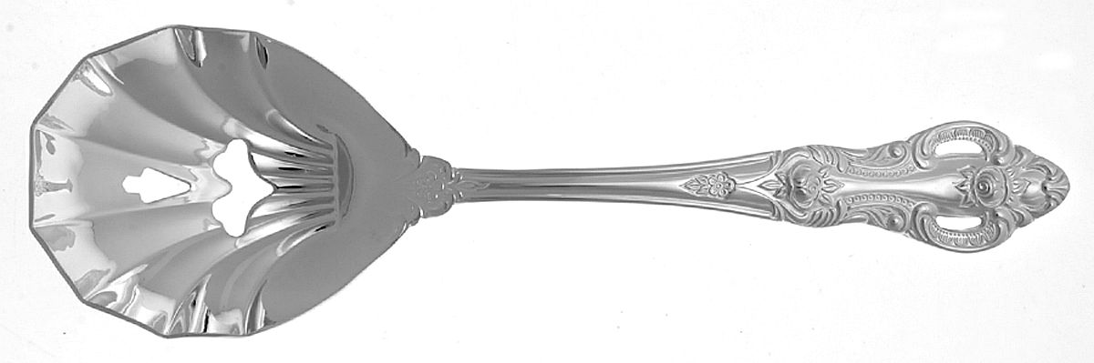 RGL4 (SILVERPLATE) Pierced Solid Serving Spoon by Royal Gallery-1