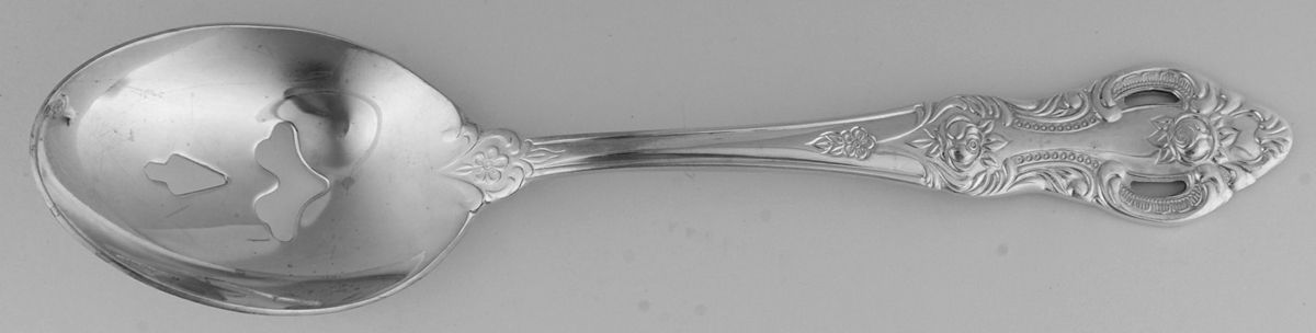 RGL4 (SILVERPLATE) Pierced Tablespoon (Serving Spoon) by Royal Gallery-1