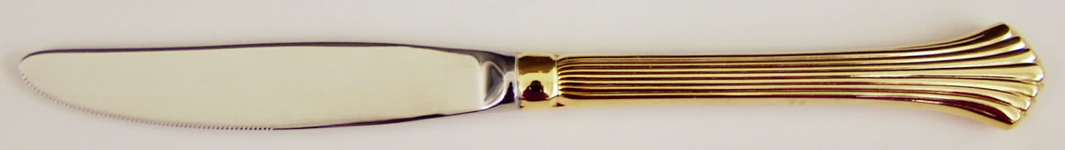 Spun Gold (Gold Electroplate) Modern Hollow Knife by Royal Gallery-1