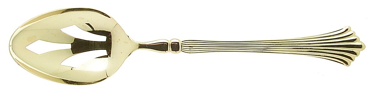 Spun Gold (Gold Electroplate) Pierced Tablespoon (Serving Spoon) by Royal Gallery-1