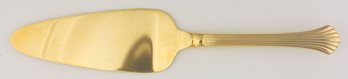 Spun Gold (Gold Electroplate) Solid Pie Server by Royal Gallery-1