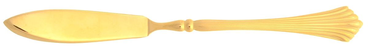 Spun Gold (Gold Electroplate) Flat Handle Master Butter Knife by Royal Gallery-1