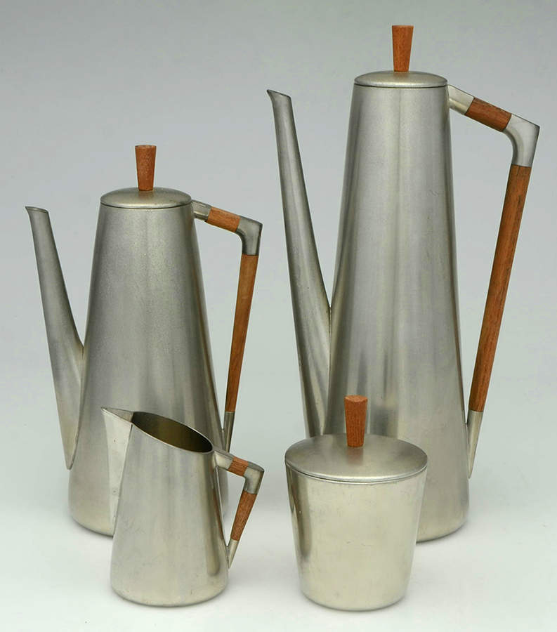 Pewter Hollowware 4 Piece Tea Set by Royal Holland-1