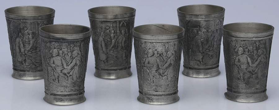 Pewter Hollowware Cordial Cup - Set of 6 by Royal Holland-1