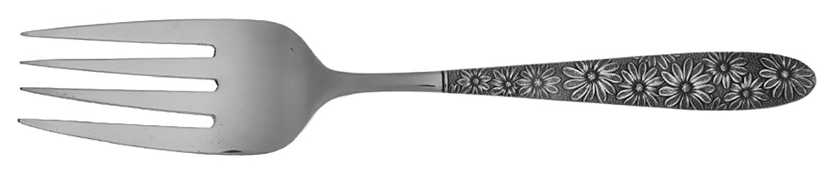 RIF18 (STAINLESS) Medium Solid Cold Meat Serving Fork by Riviera-1