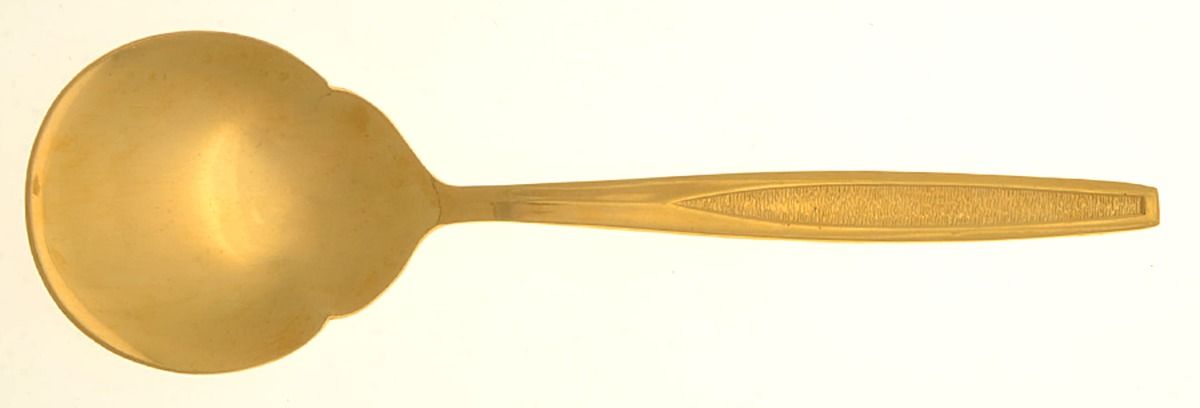 Antigua Gold (Gold Electroplate) Solid Smooth Casserole Spoon by Royalton-1