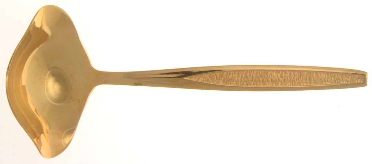 Antigua Gold (Gold Electroplate) Solid Gravy Ladle by Royalton-1