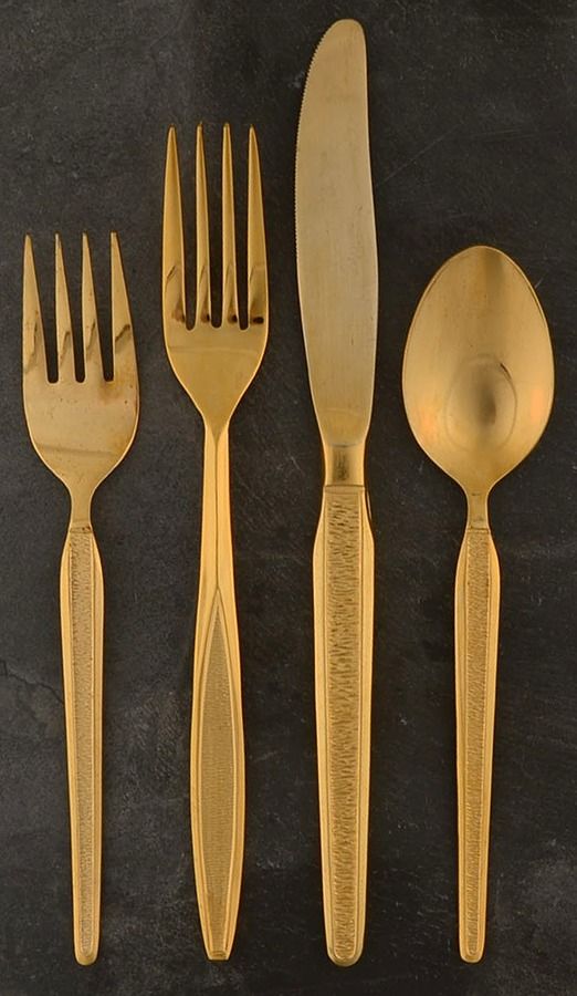 RLN8-GOLD (GOLD ELECTROPLATE) 4 Piece Place Setting by Royalton-1