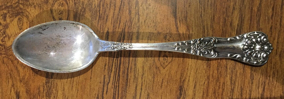 Queens (Sterling) Demitasse Spoon by Roden Brothers Ltd.-1