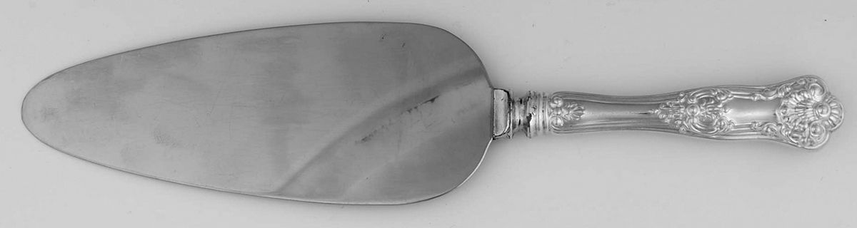 Queens (Sterling) Pie Server with Stainless Blade by Roden Brothers Ltd.-1