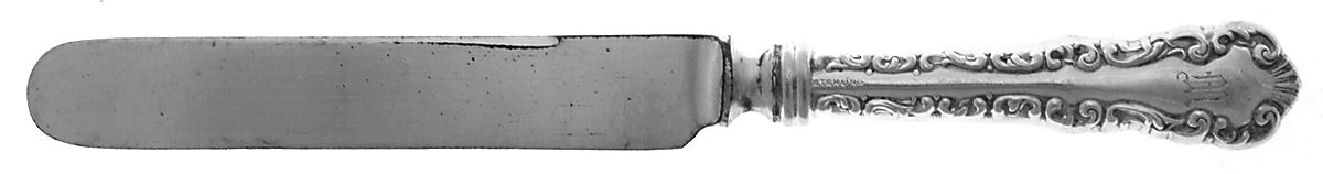 Louis XV (Sterling) Knife-Old French/Hollow-Bolster-Monogram by Roden Brothers Ltd.-1