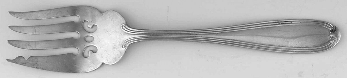 Stratford (Sterling) Small Solid Cold Meat Serving Fork by Roden Brothers Ltd.-1