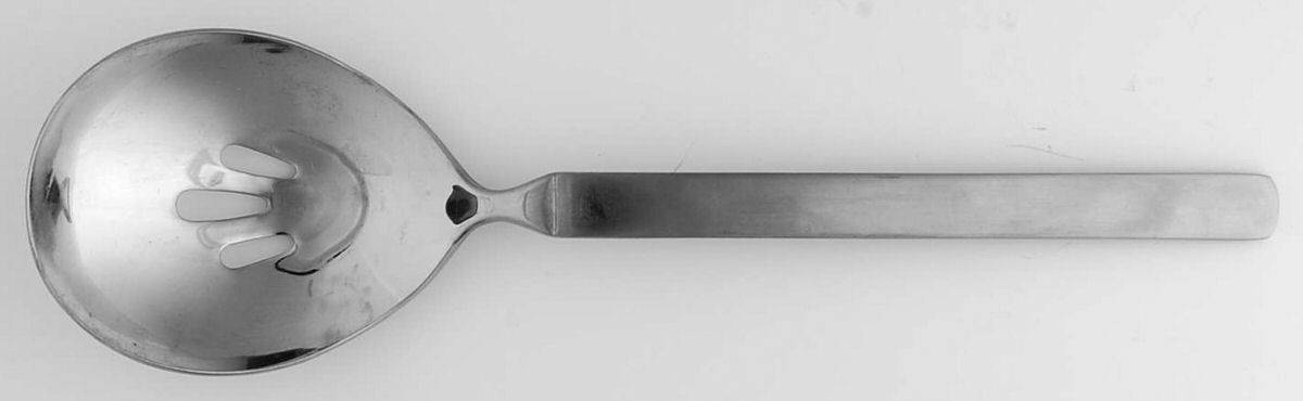 2001 (Stainless) Pierced Solid Serving Spoon by Retroneu-1
