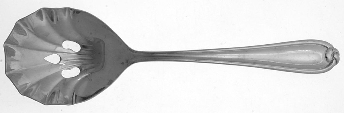 Alton (Stainless) Pierced Solid Serving Spoon by Retroneu-1