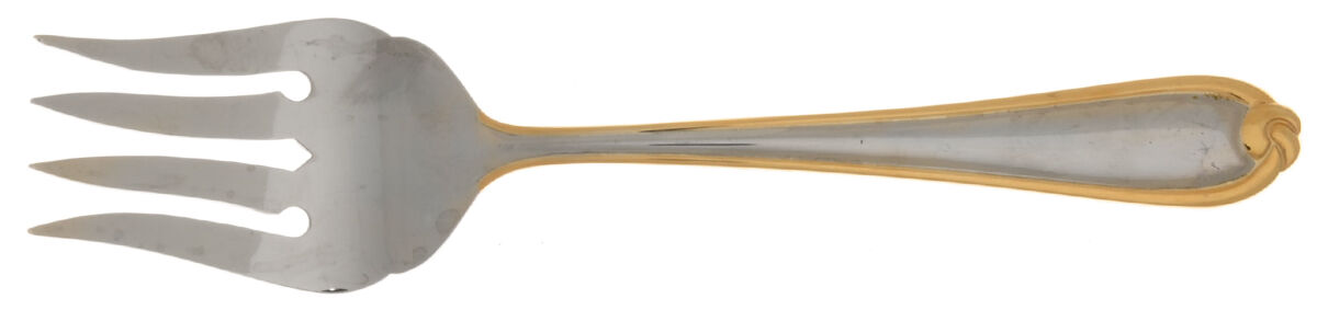 Alton II (Stainless) Medium Solid Cold Meat Serving Fork by Retroneu-1