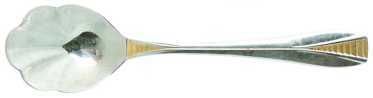 Avalon-Gold Accent (Stainless) Sugar Shell Spoon by Retroneu-1