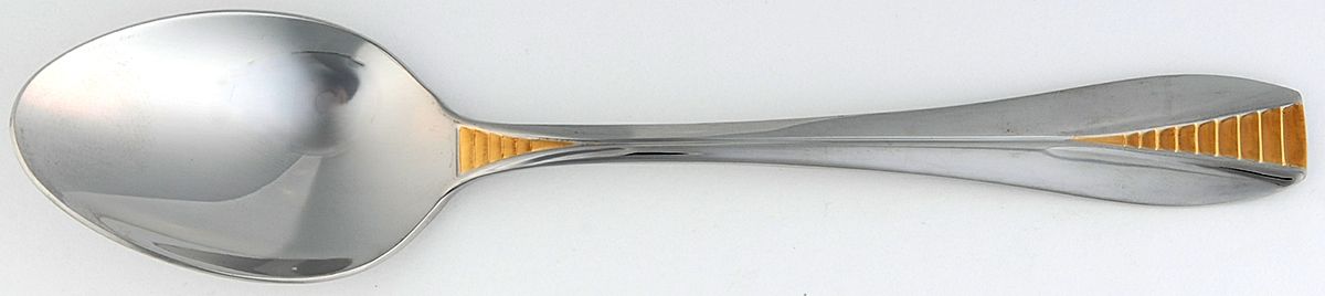 Avalon-Gold Accent (Stainless) Place/Oval Soup Spoon by Retroneu-1