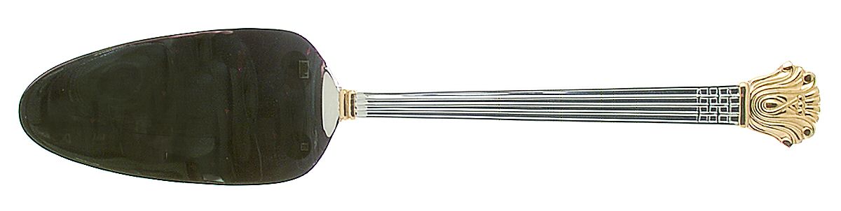 Avignon (Stainless, Gold Accent) All Stainless Pie Server by Retroneu-1