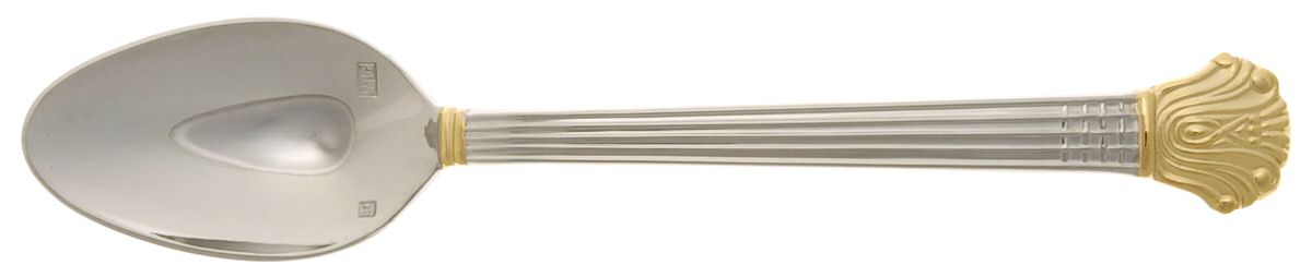 Avignon (Stainless, Gold Accent) Place/Oval Soup Spoon by Retroneu-1