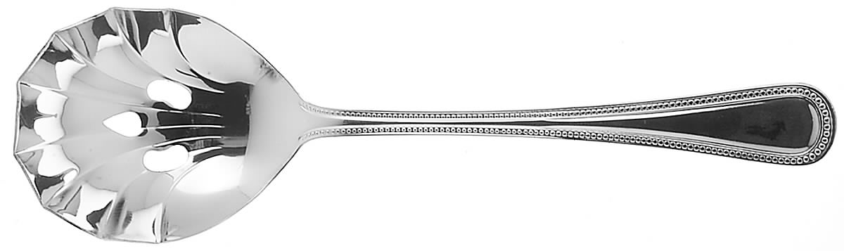 Beads (Silverplate) Pierced Solid Serving Spoon by Retroneu-1